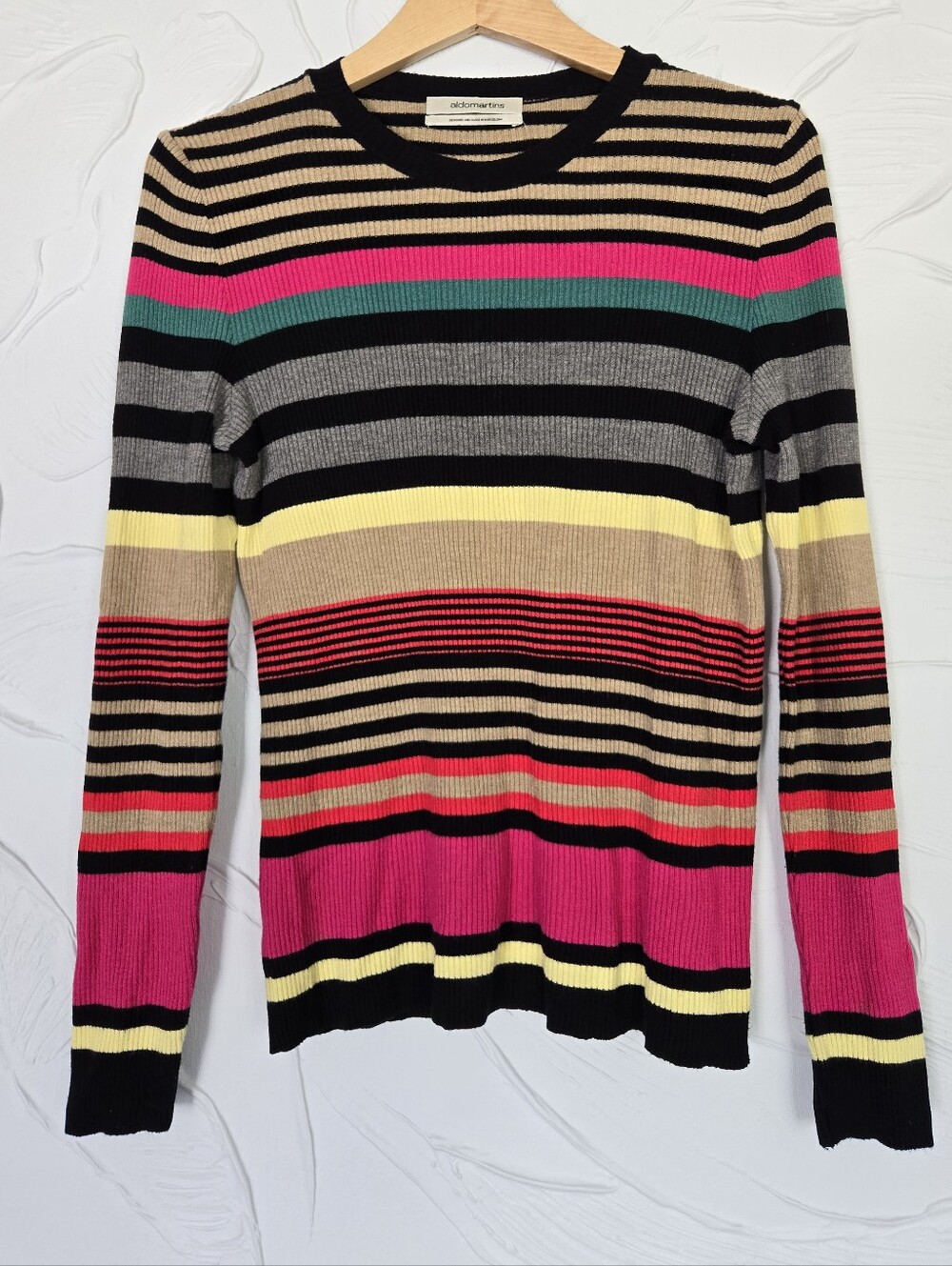 Aldomartins• Striped Multicolor Crewneck Sweater. Sz S